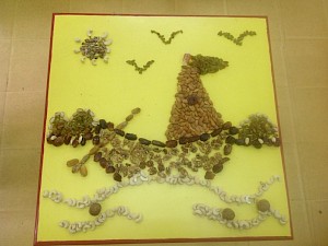 Art work from the dry fruits