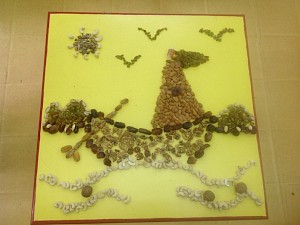 Art work from the dry fruits